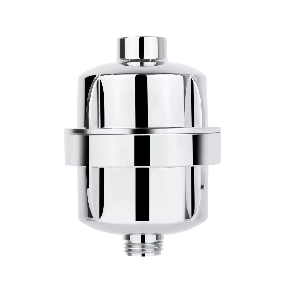 Chrome Shower Filter - White Background